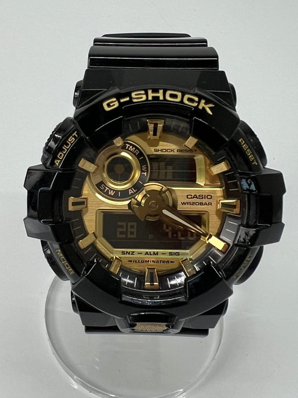 【中古品】【メンズ】 CASIO カシオ G-SHOCK ANALOG-DIGITAL GA-700 SERIES GA-710GB-1AJF アナデジ クォーツ 腕時計 196-260727-kk-11-hon カラー：BLACK 万代Net店
