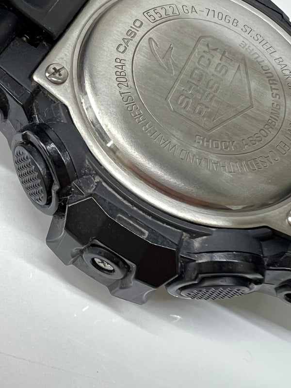 【中古品】【メンズ】 CASIO カシオ G-SHOCK ANALOG-DIGITAL GA-700 SERIES GA-710GB-1AJF アナデジ クォーツ 腕時計 196-260727-kk-11-hon カラー：BLACK 万代Net店