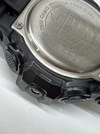 【中古品】【メンズ】 CASIO カシオ G-SHOCK ANALOG-DIGITAL GA-700 SERIES GA-710GB-1AJF アナデジ クォーツ 腕時計 196-260727-kk-11-hon カラー：BLACK 万代Net店