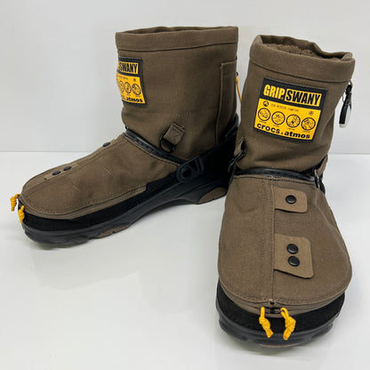 【中古品】【メンズ】 GRIP SWANY グリップスワニー × atmos アトモス × CROCS クロックス 別注 コラボ 22AW CLASSIC ALLｰTERRAIN CLOG 208017-337 クラシック オールテレイン クロッグ ブーツ 靴 164-260807-kk-09-hon カラー：OLIVE 万代Net店