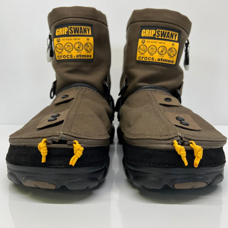 【中古品】【メンズ】 GRIP SWANY グリップスワニー × atmos アトモス × CROCS クロックス 別注 コラボ 22AW CLASSIC ALLｰTERRAIN CLOG 208017-337 クラシック オールテレイン クロッグ ブーツ 靴 164-260807-kk-09-hon カラー：OLIVE 万代Net店