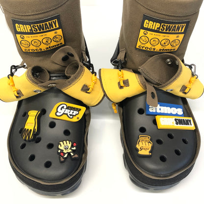 【中古品】【メンズ】 GRIP SWANY グリップスワニー × atmos アトモス × CROCS クロックス 別注 コラボ 22AW CLASSIC ALLｰTERRAIN CLOG 208017-337 クラシック オールテレイン クロッグ ブーツ 靴 164-260807-kk-09-hon カラー：OLIVE 万代Net店
