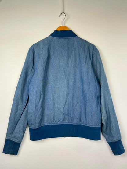 【中古品】【メンズ】 HUF ハフ Denim MA-1 Flight Jacket RN114910 デニム MA-1 フライト ジャケット アウター 142-260808-SH-20-hon サイズ：S カラー：ブルー 万代Net店