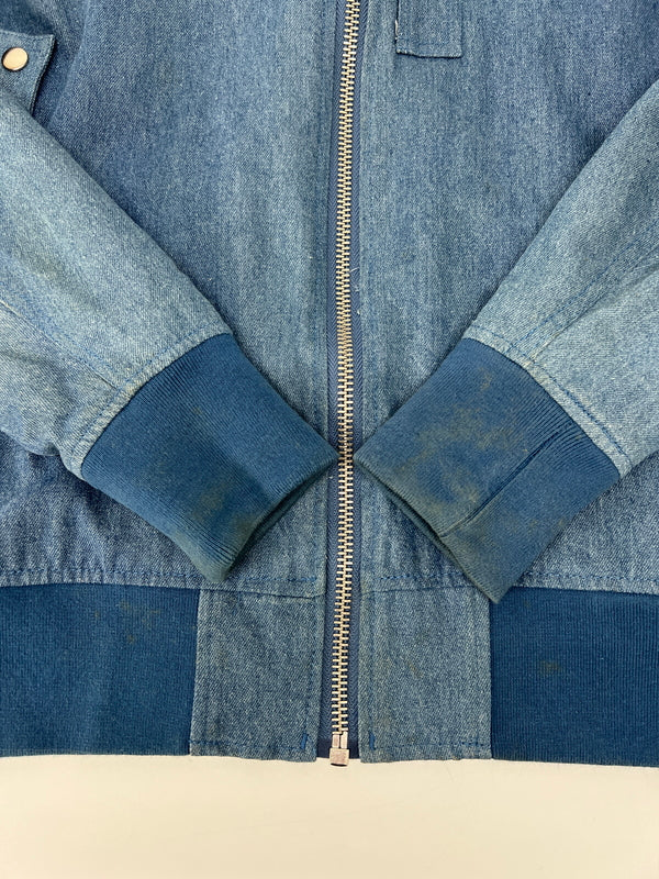 【中古品】【メンズ】 HUF ハフ Denim MA-1 Flight Jacket RN114910 デニム MA-1 フライト ジャケット アウター 142-260808-SH-20-hon サイズ：S カラー：ブルー 万代Net店