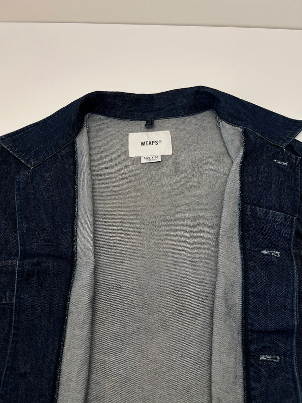 【中古品】【メンズ】 WTAPS ダブルタップス 23SS JMOD/LS/COTTON.DENIM.PASTHG 231WVDT-SHM02 ロングスリーブ デニム ジャングルシャツ 長袖 トップス 142-260705-kk-06-hon サイズ：03 カラー：インディゴ 万代Net店