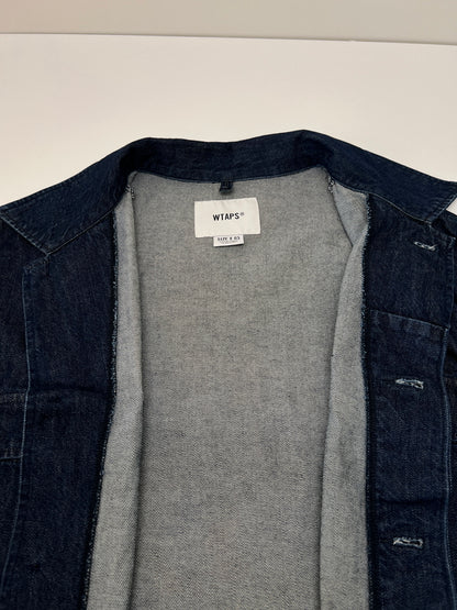 【中古品】【メンズ】 WTAPS ダブルタップス 23SS JMOD/LS/COTTON.DENIM.PASTHG 231WVDT-SHM02 ロングスリーブ デニム ジャングルシャツ 長袖 トップス 142-260705-kk-06-hon サイズ：03 カラー：インディゴ 万代Net店