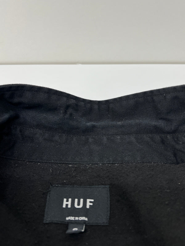 【中古品】【メンズ】 HUF ハフ L/S WORK SHIRT JACKET ロングスリーブ ワーク シャツジャケット ライトアウター 142-260803-kk-09-hon サイズ：S カラー：ブラック 万代Net店