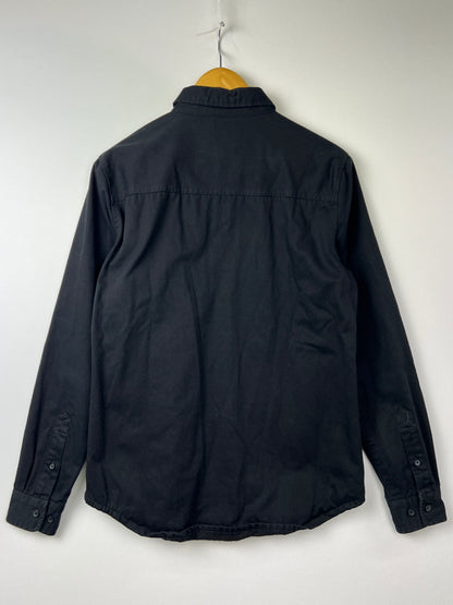 【中古品】【メンズ】 HUF ハフ L/S WORK SHIRT JACKET ロングスリーブ ワーク シャツジャケット ライトアウター 142-260803-kk-09-hon サイズ：S カラー：ブラック 万代Net店