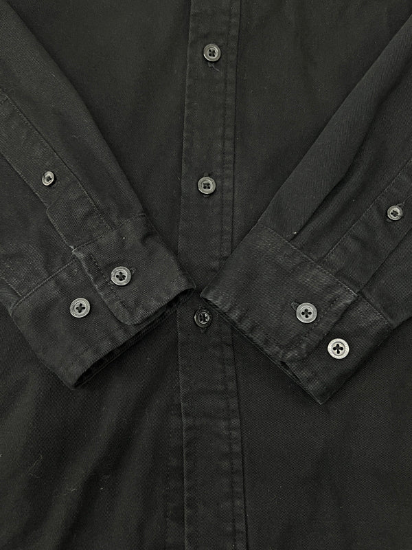 【中古品】【メンズ】 HUF ハフ L/S WORK SHIRT JACKET ロングスリーブ ワーク シャツジャケット ライトアウター 142-260803-kk-09-hon サイズ：S カラー：ブラック 万代Net店