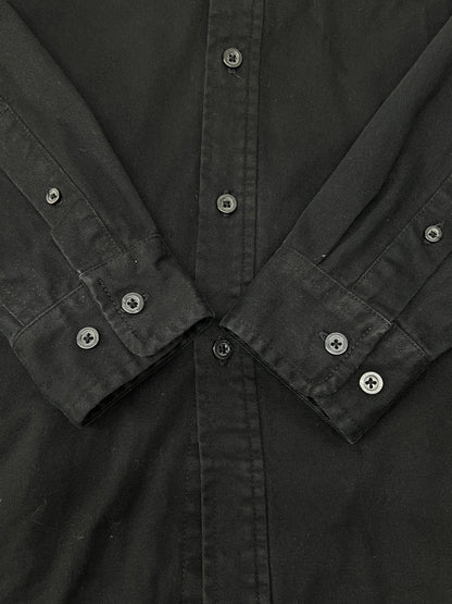 【中古品】【メンズ】 HUF ハフ L/S WORK SHIRT JACKET ロングスリーブ ワーク シャツジャケット ライトアウター 142-260803-kk-09-hon サイズ：S カラー：ブラック 万代Net店