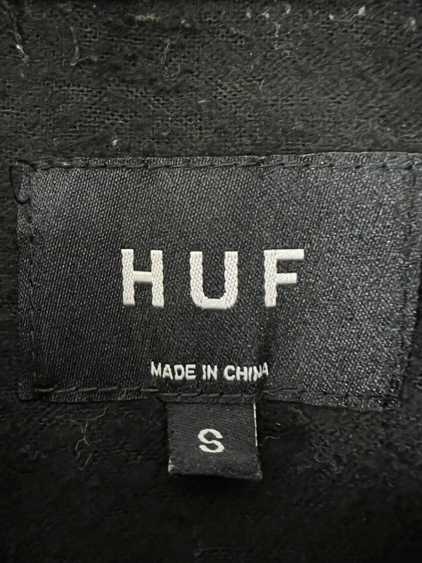 【中古品】【メンズ】 HUF ハフ L/S WORK SHIRT JACKET ロングスリーブ ワーク シャツジャケット ライトアウター 142-260803-kk-09-hon サイズ：S カラー：ブラック 万代Net店