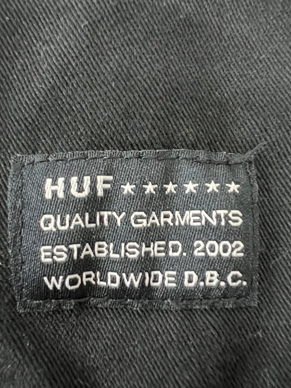 【中古品】【メンズ】 HUF ハフ L/S WORK SHIRT JACKET ロングスリーブ ワーク シャツジャケット ライトアウター 142-260803-kk-09-hon サイズ：S カラー：ブラック 万代Net店