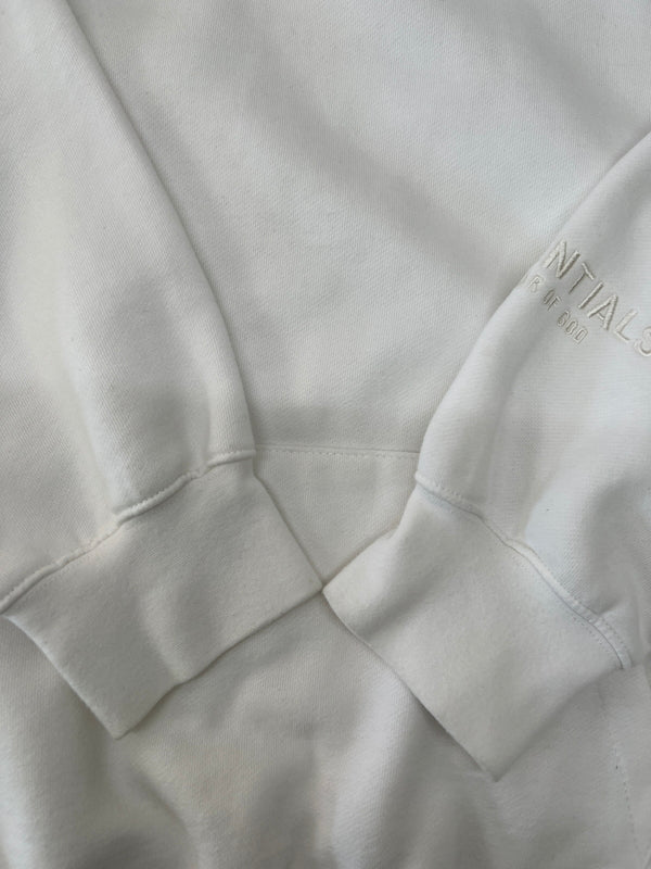 【中古品】【メンズ】 FEAR OF GOD ESSENTIALS フィアーオブゴッド エッセンシャルズ BACK LOGO PULLOVER HOODIE バックロゴ プルオーバーフーディー トップス パーカー 142-260705-kk-10-hon サイズ：M カラー：ホワイト 万代Net店