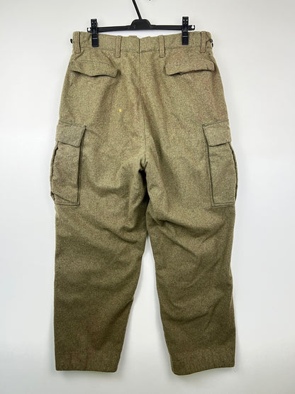【中古品】【メンズ】 GERMAIN ARMY ドイツ軍 60's MELTON WOOL FIELD CARGO PANTS 12-130-5784 VINTAGE 60年代 メルトン ウール フィールド カーゴパンツ ボトムス ヴィンテージ 157-260815-kk-06-hon サイズ：表記不明 下記参照 カラー：カーキ 万代Net店