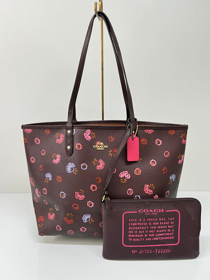 【中古品】【レディース】 COACH コーチ REVERSIBLE CITY TOTE PRIMROSE FLORAL PRINT F22236 リバーシブル シティー トート プリムローズ フローラル プリント カバン 180-260815-kk-20-hon カラー：ブラウン 万代Net店