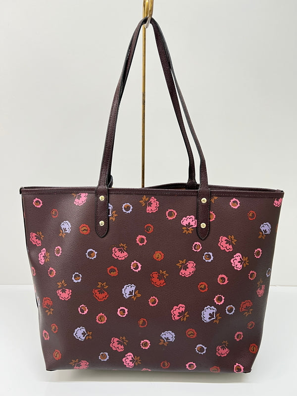 【中古品】【レディース】 COACH コーチ REVERSIBLE CITY TOTE PRIMROSE FLORAL PRINT F22236 リバーシブル シティー トート プリムローズ フローラル プリント カバン 180-260815-kk-20-hon カラー：ブラウン 万代Net店