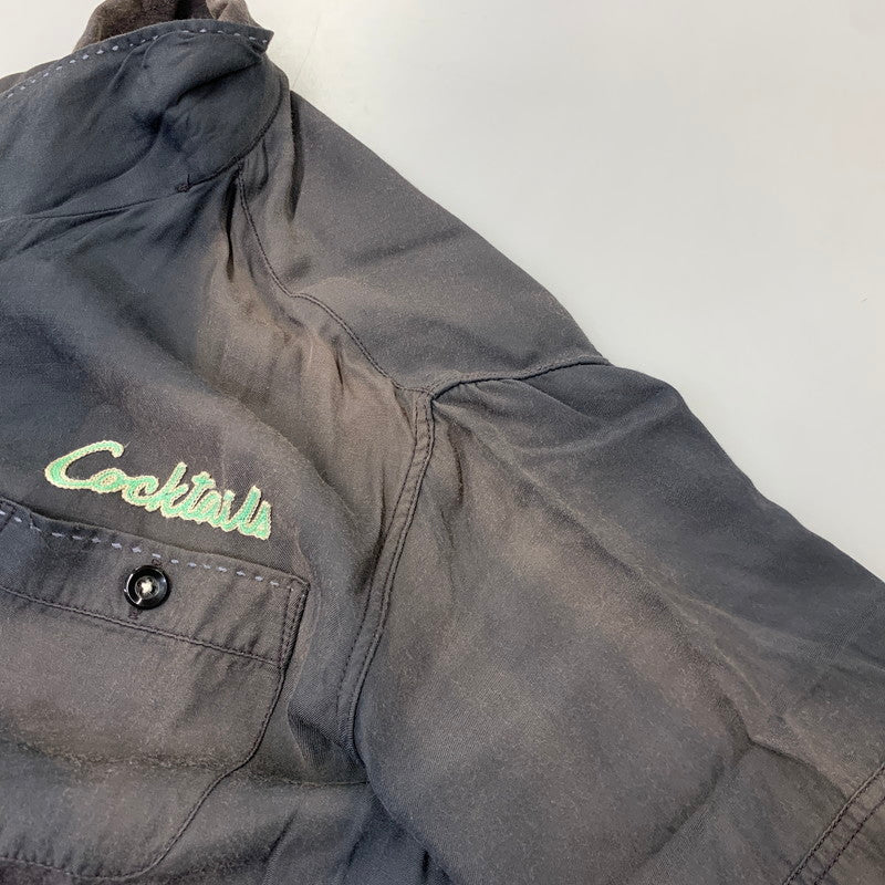 【現状渡し品】【メンズ】 THE FLAT HEAD ザフラットヘッド CADILLAC RANCH RAYON S/S BOWLING SHIRT キャデラックランチ レーヨン ボーリングシャツ 半袖 145-260715-as-04-izu サイズ：36 カラー：ブラック系 万代Net店