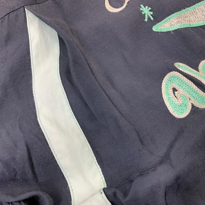 【現状渡し品】【メンズ】 THE FLAT HEAD ザフラットヘッド CADILLAC RANCH RAYON S/S BOWLING SHIRT キャデラックランチ レーヨン ボーリングシャツ 半袖 145-260715-as-04-izu サイズ：36 カラー：ブラック系 万代Net店