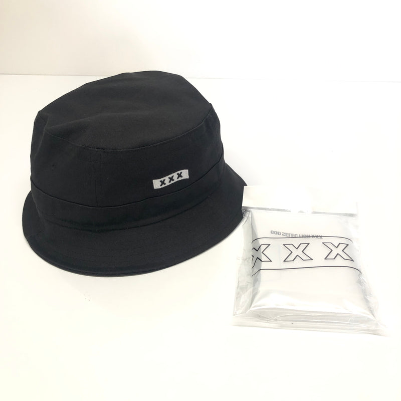 【中古美品】【メンズ】 GOD SELECTION XXX ゴッドセレクション トリプルエックス 21SS BUCKET HAT GX-S21-HT-01 バケットハット 帽子 185-260808-kk-04-hon サイズ：L/XL カラー：ブラック 万代Net店