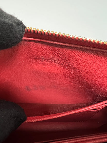 【現状渡し品】【レディース】 PRADA プラダ サフィアーノ リボン フラットポーチ 1M1441 カバン クラッチバッグ 181-260704-kk-13-hon カラー：ピンク 万代Net店