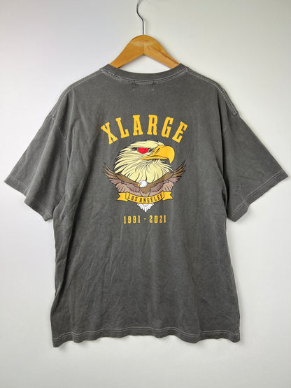 【中古品】【メンズ】 XLARGE エクストララージ 22SS EAGLE LOGO S/S TEE 101222011049 イーグルロゴ ショートスリーブ Tシャツ 半袖 トップス 147-260803-kk-33-hon カラー：チャコール 万代Net店