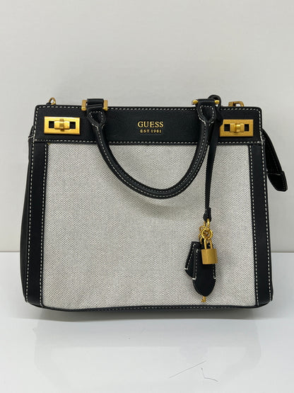 【中古品】【レディース】 GUESS ゲス BAG KATEY LUXURY SATCHEL HA787026 ケイティ ラグジュアリー サッチェル カバン 2WAYバッグ 188-260815-kk-18-hon カラー：ホワイト/ブラック 万代Net店