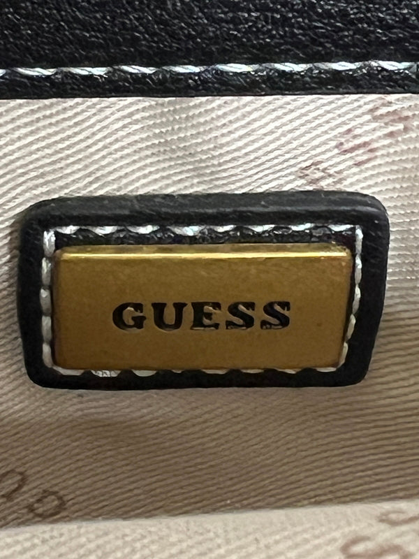 【中古品】【レディース】 GUESS ゲス BAG KATEY LUXURY SATCHEL HA787026 ケイティ ラグジュアリー サッチェル カバン 2WAYバッグ 188-260815-kk-18-hon カラー：ホワイト/ブラック 万代Net店