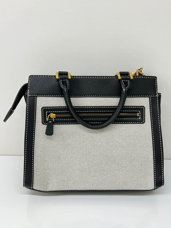 【中古品】【レディース】 GUESS ゲス BAG KATEY LUXURY SATCHEL HA787026 ケイティ ラグジュアリー サッチェル カバン 2WAYバッグ 188-260815-kk-18-hon カラー：ホワイト/ブラック 万代Net店