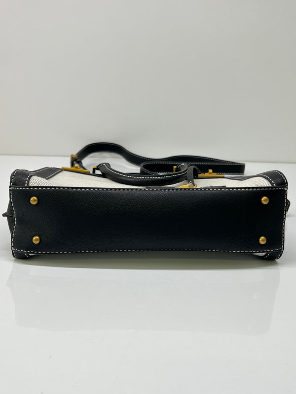 【中古品】【レディース】 GUESS ゲス BAG KATEY LUXURY SATCHEL HA787026 ケイティ ラグジュアリー サッチェル カバン 2WAYバッグ 188-260815-kk-18-hon カラー：ホワイト/ブラック 万代Net店