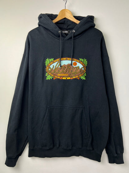 【中古品】【メンズ】 XLARGE エクストララージ ROPE LOGO HOODED SWEATSHIRT 101244012006 ロープロゴ フーデッドスウェットシャツ トップス プルオーバーパーカー 142-260803-kk-12-hon サイズ：XL カラー：ブラック 万代Net店