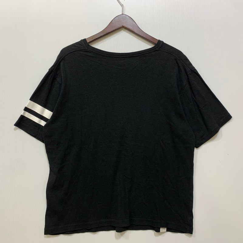 【中古品】【メンズ】 MOMOTARO JEANS 桃太郎ジーンズ VNECK S/S TEE Vネック ショートスリーブ Tシャツ 出陣 半袖 145-260721-as-13-izu サイズ：L カラー：ブラック 万代Net店