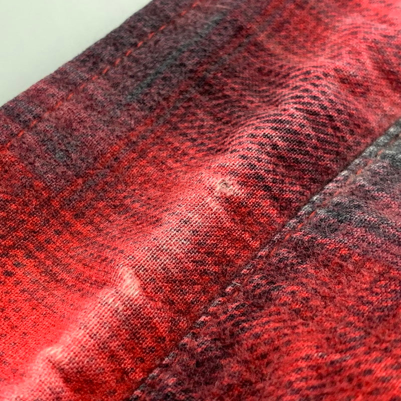 【中古品】【メンズ】 CORE FIGHTER コアファイター OMBRE CHECK LS SHIRT オンブレ チェック ロングスリーブ シャツ トップス 長袖 142-260717-cs-10-izu サイズ：M カラー：レッド 万代Net店