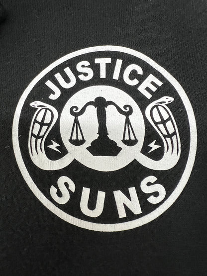 【中古品】【メンズ】 ANDSUNS アンドサンズ × JUSTICE ジャスティス 別注 コラボ LADY JUSTICESUNS PULLOVER HOODIE レディー ジャスティスサンズ プルオーバーフーディー トップス プルオーバーパーカー 147-260803-kk-30-hon カラー：ブラック 万代Net店