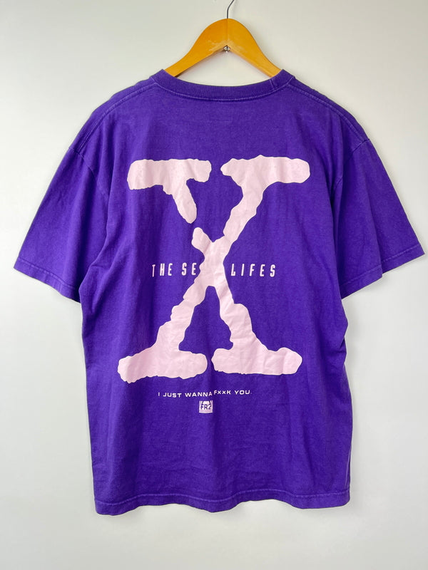 【中古品】【メンズ】 FR2 エフアールツー THE SEX LIFE S/S TEE ショートスリーブ Tシャツ 半袖 トップス 142-260803-kk-03-hon サイズ：L カラー：パープル 万代Net店
