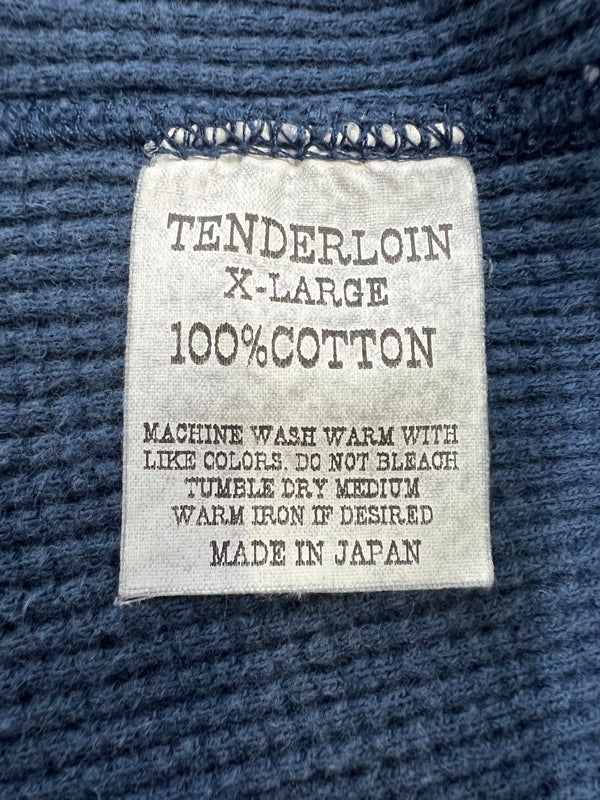 【中古品】【メンズ】 TENDERLOIN テンダーロイン WAFFLE TEE ワッフル長袖Tシャツ トップス 142-260918-YS-03-hon サイズ：XL カラー：ブルー系 万代Net店