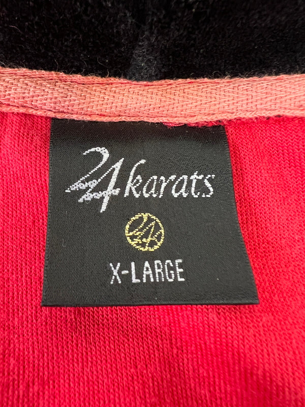 【現状渡し品】【メンズ】 24KARATS 24カラッツ EXILE PRIDE VELOUR HOODIE 223564 エグザイルプライドベロアパーカー トップス 142-260918-YS-07-hon サイズ：XL カラー：レッド 万代Net店