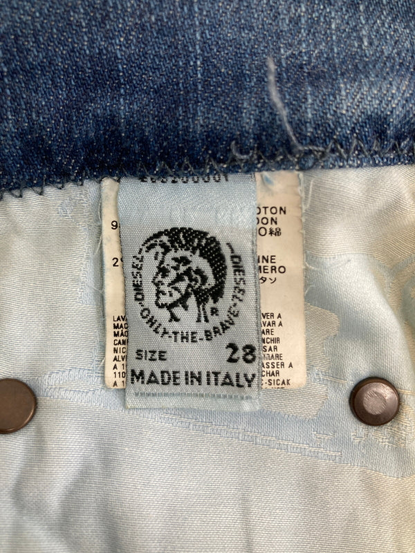 【中古品】【メンズ/レディース】 DIESEL DENIM GALLERY ディーゼルデニムギャラリー EMBROIDERED DISTRESSED DENIM PANTS 刺繍ディストレスドデニムパンツ ボトムス 152-260917-YS-10-hon サイズ：28 カラー：インディゴ 万代Net店