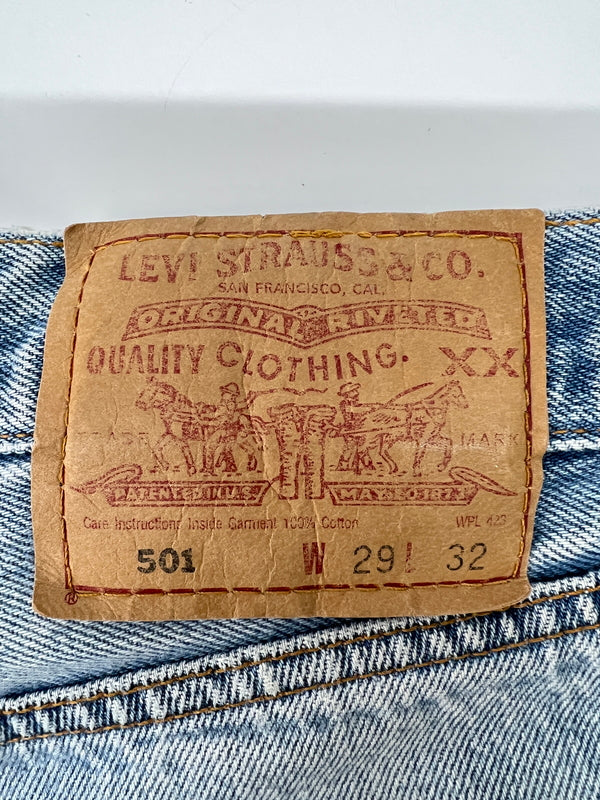 【中古品】【メンズ】 Levi's リーバイス 501 00501-0193 501 デニムパンツ ボトムス 157-260809-SH-21-hon サイズ：29 カラー：ライトインディゴ 万代Net店