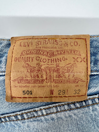 【中古品】【メンズ】 Levi's リーバイス 501 00501-0193 501 デニムパンツ ボトムス 157-260809-SH-21-hon サイズ：29 カラー：ライトインディゴ 万代Net店
