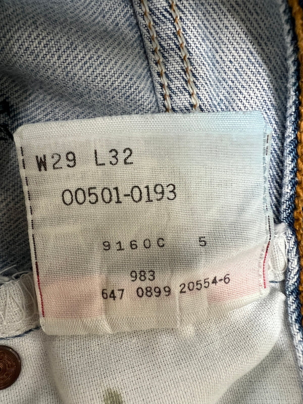 【中古品】【メンズ】 Levi's リーバイス 501 00501-0193 501 デニムパンツ ボトムス 157-260809-SH-21-hon サイズ：29 カラー：ライトインディゴ 万代Net店
