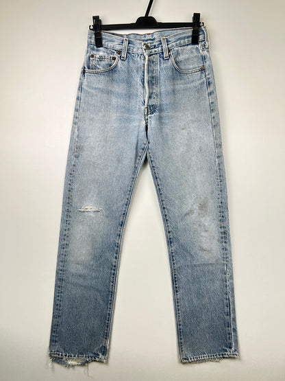 【中古品】【メンズ】 Levi's リーバイス 501 MADE IN USA Straight Denim Jeans 501 501 アメリカ製 ストレート 524刻印 デニム ジーンズ パンツ ボトムス 157-260808-SH-03-hon カラー：ライトブルー 万代Net店