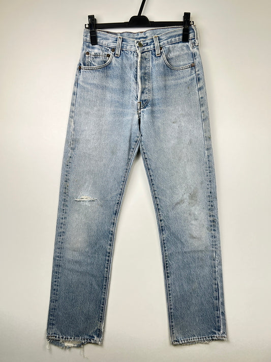 【中古品】【メンズ】 Levi's リーバイス 501 MADE IN USA Straight Denim Jeans 501 501 アメリカ製 ストレート 524刻印 デニム ジーンズ パンツ ボトムス 157-260808-SH-03-hon カラー：ライトブルー 万代Net店