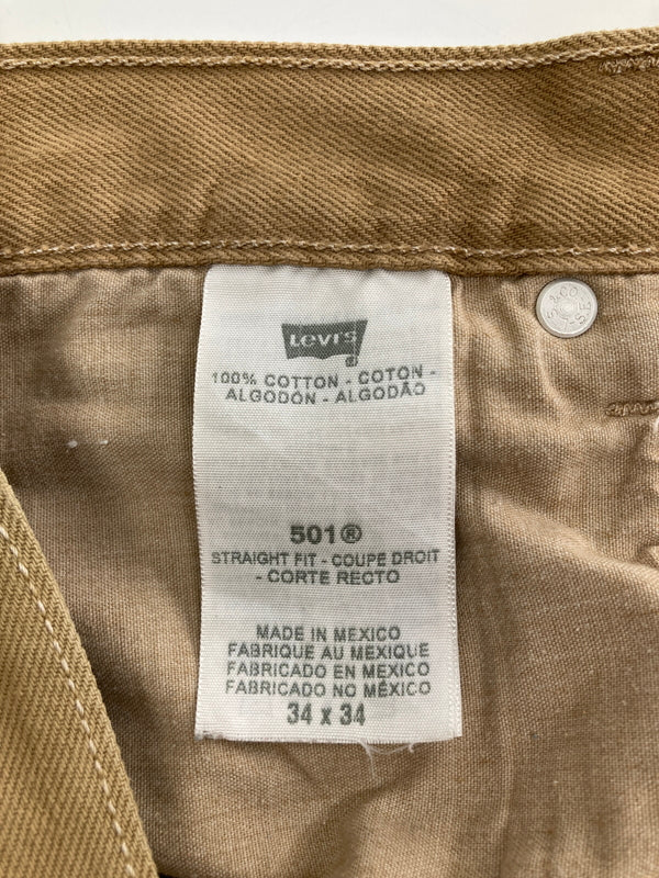 【現状渡し品】【メンズ】 LEVI'S リーバイス 501 STRAIGHT FIT COTTON PANTS 501ストレートフィットコットンパンツ ボトムス 158-260917-YS-13-hon サイズ：W34 L34 カラー：ベージュ 万代Net店