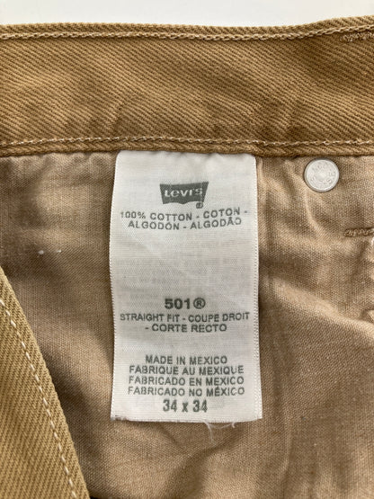 【現状渡し品】【メンズ】 LEVI'S リーバイス 501 STRAIGHT FIT COTTON PANTS 501ストレートフィットコットンパンツ ボトムス 158-260917-YS-13-hon サイズ：W34 L34 カラー：ベージュ 万代Net店