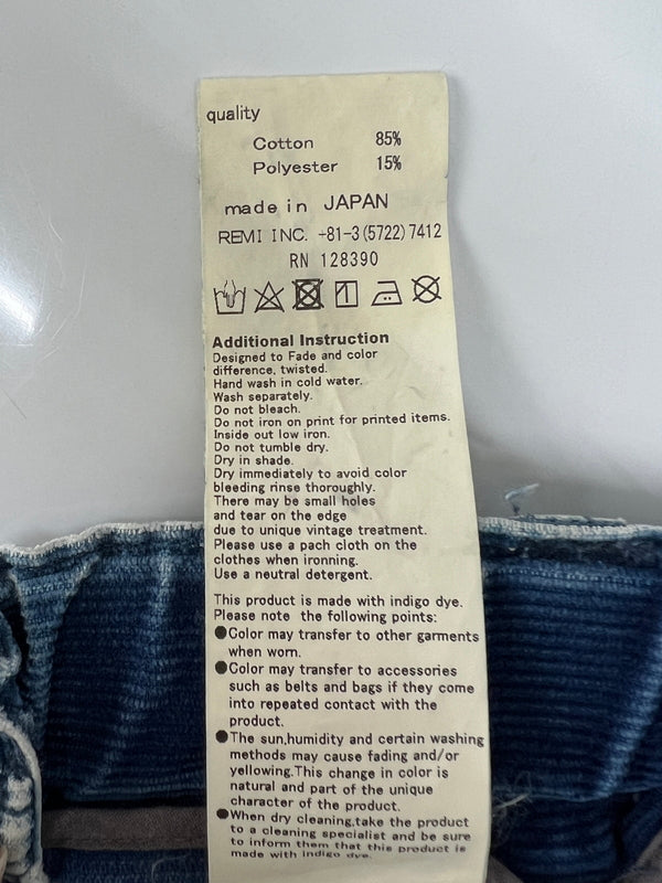 【中古品】【メンズ】 REMI RELIEF レミレリーフ Patchwork Corduroy Easy Pants RN128390 パッチワーク コーデュロイ イージー パンツ ボトムス 158-260808-SH-06-hon サイズ：S 万代Net店