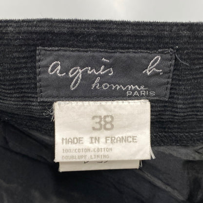 【中古品】【メンズ】 agnes b. HOMME アニエスベーオム CORDUROY PANTS 103549 コーデュロイパンツ フランス製 152-260814-as-04-izu サイズ：38 カラー：ブラック 万代Net店