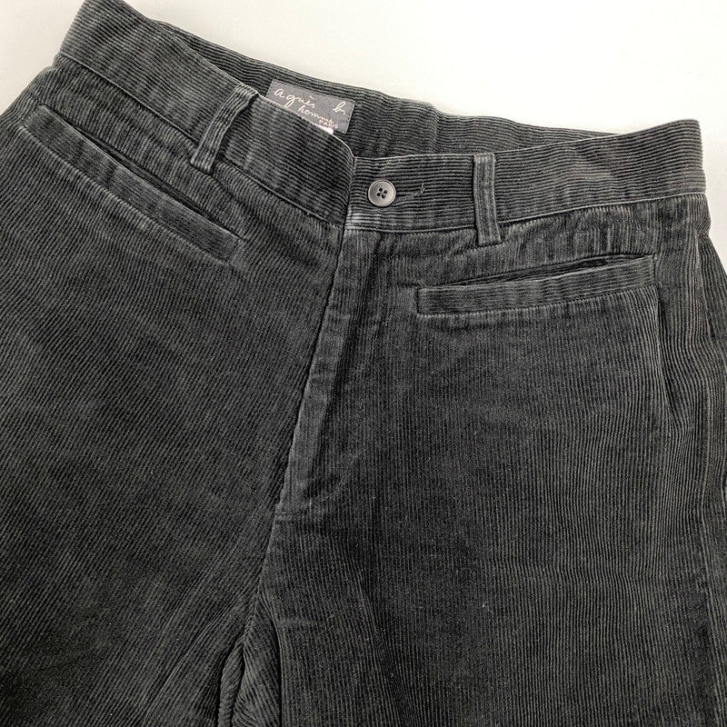 【中古品】【メンズ】 agnes b. HOMME アニエスベーオム CORDUROY PANTS 103549 コーデュロイパンツ フランス製 152-260814-as-04-izu サイズ：38 カラー：ブラック 万代Net店