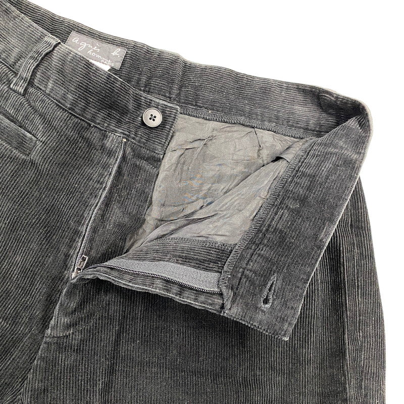 【中古品】【メンズ】 agnes b. HOMME アニエスベーオム CORDUROY PANTS 103549 コーデュロイパンツ フランス製 152-260814-as-04-izu サイズ：38 カラー：ブラック 万代Net店