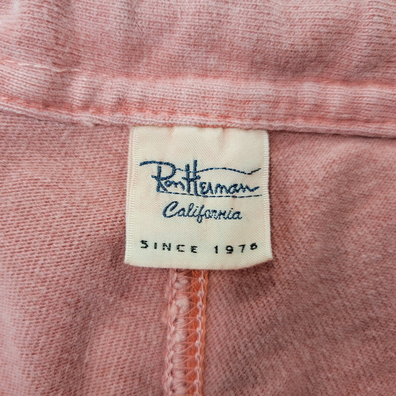 【中古品】【メンズ】 Ron Herman ロンハーマン DAMAGE CUT-OFF SWEAT SHORTS 512090180-1071 ダメージ カットオフ スウェットショーツ ショートパンツ 152-260707-as-09-izu サイズ：M カラー：コーラルピンク 万代Net店