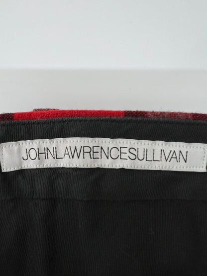 【中古品】【メンズ】 JOHN LAWRENCE SULLIVAN ジョンローレンスサリバン WOOL CHECK LONG PANTS 2B001 11-04 ウール チェック ロングパンツ ボトムス 152-260628-kk-06-hon サイズ：36 カラー：レッド 万代Net店